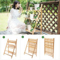 Bamboo Wood Ladder Plant Stand 3-Tier Foldable Flower Display Shelf Rack